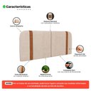 Ver imagem 5 de Cabeceira Painel Orgânico Cama Box Queen Size Flay 160cm Dobrável Linho Bege - Desk Design