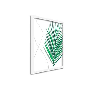 Quadro Decorativo Planta Verde Minimalista 33x24 Sala Luxo