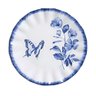 Prato de Sobremesa em Cerâmica Demoiselle Flores e Borboleta Azul Scalla 20x20cm - 1