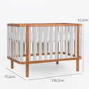 Ver imagem 3 de Conjunto Berço 2 em 1 Vira Mini Cama e Cômoda Areia com Nogueira Linha Softy