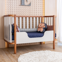 Ver imagem 4 de Conjunto Berço 2 em 1 Vira Mini Cama e Cômoda Areia com Nogueira Linha Softy