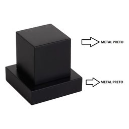 Acabamento Quadrado Metal Preto Registro Pressão Gaveta Deca - 3