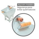 Ver imagem 5 de Churrasqueira a Bafo Devassa Aço Galvanizado com Tampa Alças Laterais de Madeira - Gudim