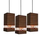 Ver imagem 3 de Pendente Luna em Madeira e Cristais, Imbuia – Bivolt, Soquete E27