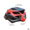 Capacete Ciclismo Absolute Wild Flash Pisca Led Usb Bicicleta Mtb Speed Wild Flash Led Usb VERMELHO  - 4