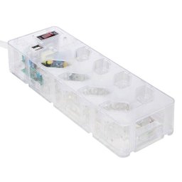 Dps Clamper + Filtro de Linha 2 Usb 8 T 10A Proteção Contra Surtos Iclamper Bivolt Transparente - 1