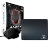 Kit Mouse 3200 Dpi Harpy com Mouse Pad Antiderrapante Preto - 1
