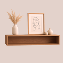 Ver imagem 5 de Nicho Decorativo Parede Marrom 130cm Quarto Cozinha Sala Mdf