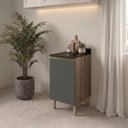 Ver imagem 2 de Balcão com Tampo 1 Porta MDF 40 cm Kali 1221822 Carvalho Toq Chumbo Nicioli