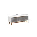Ver imagem 2 de Rack Kappesberg 3 Portas Branco/chumbo 136cm