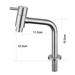Torneira Banheiro Lavatório Inox Mesa Curta Preto NOX07B Doan - 5