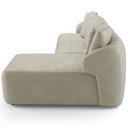 Ver mais imagens de Sofá 4 Lugares com Chaise Direito Sala Living 288cm Arlo F04 Veludo Bege - Lyam Decor