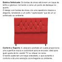 Ver imagem 5 de Cabeceira Estofada Cama Box Casal 140 Cm Suede Ayla:vermelho