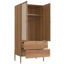Ver imagem 5 de Guarda Roupa Solteiro 80cm com 2 Portas Arlo Hanover A10 - Mpozenato