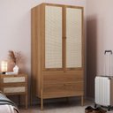 Ver imagem 2 de Guarda Roupa Solteiro 80cm com 2 Portas Arlo Hanover A10 - Mpozenato