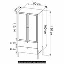 Ver imagem 4 de Guarda Roupa Solteiro 80cm com 2 Portas Arlo Hanover A10 - Mpozenato