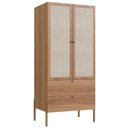 Ver imagem 1 de Guarda Roupa Solteiro 80cm com 2 Portas Arlo Hanover A10 - Mpozenato