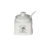 Açucareiro de Cerâmica Quadrado C/colher Sweet Home Branco Lyor - 1