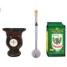 Kit chimarrão Cuia Fé e Bomba inox ouro Nossa senhora e erva mate - 1