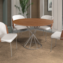 Ver imagem 3 de Mesa Redonda Copacabana Tampo Laminado de Madeira 1,20m