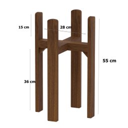 Suporte de Vaso em Madeira 55 Cm para Jardim - Comprar Móveis em Casa - 2