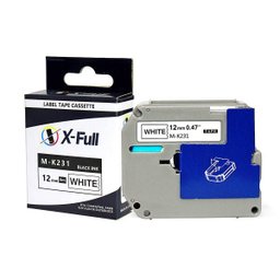 Fita para Rotulador 12Mm x 8M Marca x-Full Branco/Preto Referência M-K231 M231 Mk231 para Pt-70 Pt-80 - 3
