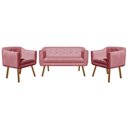 Ver mais imagens de Kit Sofá Namoradeira 02 Lugares e 02 Poltronas Júlia Rose