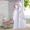 Toalha banho Dohler com capuz para bordar baby kids 90x70cm:Branco - 1