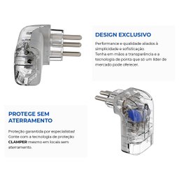 Protetor Surtos Raios Dps Pocket Plug 3 Pinos 20A 11654 Clamper - 4