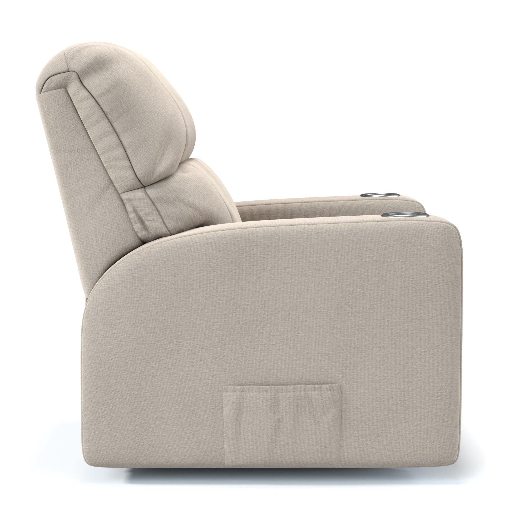 Poltrona do Papai Relax Linho Bege Wall Save com Massageador - 5