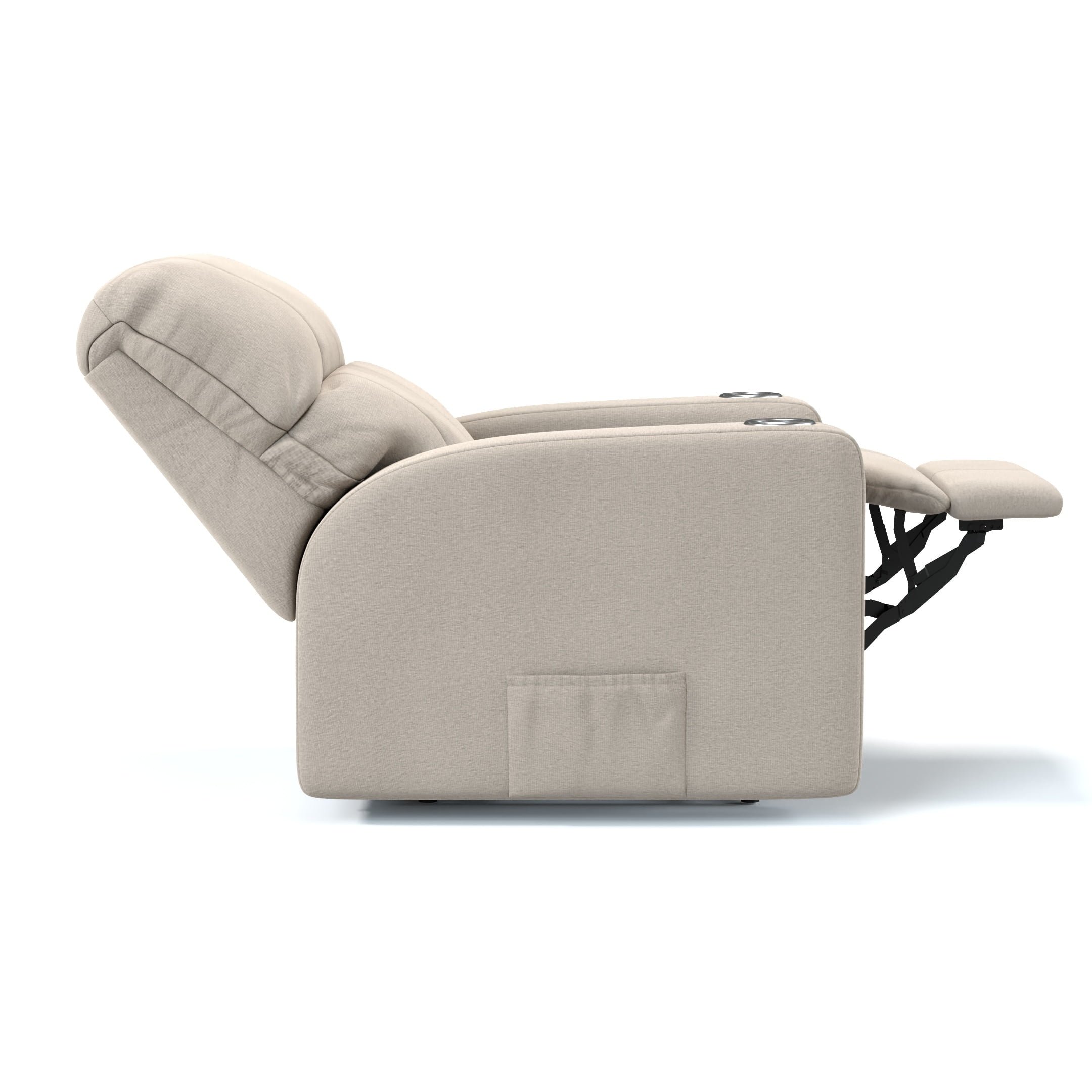 Poltrona do Papai Relax Linho Bege Wall Save com Massageador - 4