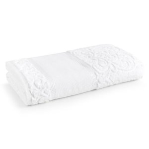 Toalha de Banhão Melina II para Bordar Karsten 90x150cm:Branco