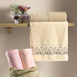 Toalha Banho Melina lI para Bordar Karsten 74 x 140 Cm:Branco - 4