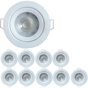 Ver imagem 1 de Kit 10 Spot Led Dicroica Embutir Redondo 3W 3000k MR11 Amerelo Luminária Direcional Teto Gesso Casa