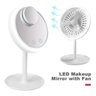 Espelho Portátil Para Máquiagem Com Luz Led E Ventilador - 3