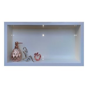 Nicho Porcelanato Banheiro Branco Liso Polido 60x32cm