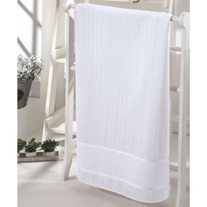 Kit com 06 Toalha Lavabo Dohler Velour Bordar Bella 30x45cm Cor:Branco