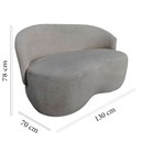 Ver imagem 5 de Kit Namoradeira + 2 Poltronas Decorativa Beatriz Orgânica Bouclé Cinza Claro