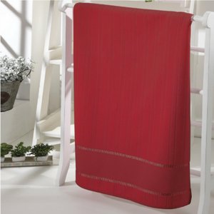 Kit com 06 Toalha Lavabo Dohler Velour Bordar Bella 30x45cm Cor:Vermelho