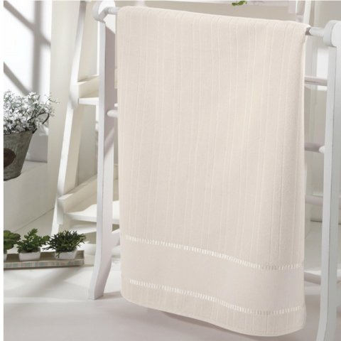 Kit com 06 Toalha Lavabo Dohler Velour Bordar Bella 30x45cm Cor:Marfim