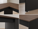 Ver imagem 3 de Mesa em L 1200 x 1500 mm Auxiliar - Linha Studio: Nogueira Lamina/Preto