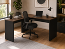Ver imagem 1 de Mesa em L 1200 x 1500 mm Auxiliar - Linha Studio: Nogueira Lamina/Preto