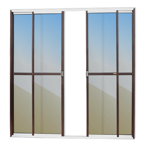 Porta Balcão Alumínio 4F.210 x 200 V.Refl.Mix Corten Brimak