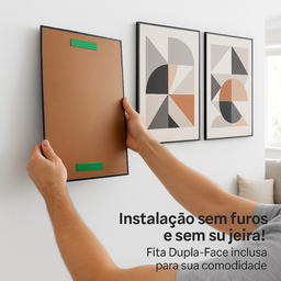 Quadros Decorativos Abstrato Geométrico Folhagem Moderno Sala - 5
