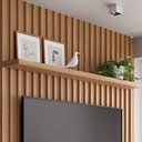 Ver mais imagens de Painel Ripado para TV 80 Polegadas 250CMX179CM 100% MDF em Placa com Prateleira Marrom