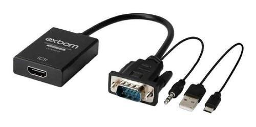 Cabo Adaptador Conversor Vga Para Hdmi P2 + V8 Áudio E Vídeo - 1