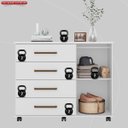 Ver imagem 7 de Cômoda Flora 1 Porta 4 Gavetas 1,25 M - Comoda para Quarto - Demobile:branco