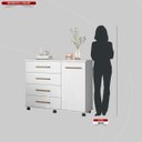 Ver imagem 6 de Cômoda Flora 1 Porta 4 Gavetas 1,25 M - Comoda para Quarto - Demobile:branco