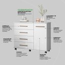 Ver imagem 5 de Cômoda Flora 1 Porta 4 Gavetas 1,25 M - Comoda para Quarto - Demobile:branco