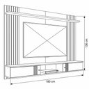 Ver imagem 3 de Painel para TV Anne 70" 180cm MDF com Portas Correr Off White Peternella Móveis